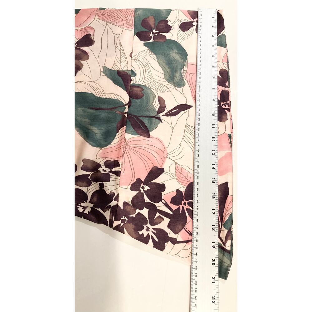 NWT New ALEXIS Pants M Floral Pink Green Super-Wide-Flare Cuffed Palazzo”Dasha” - Picture 15 of 15